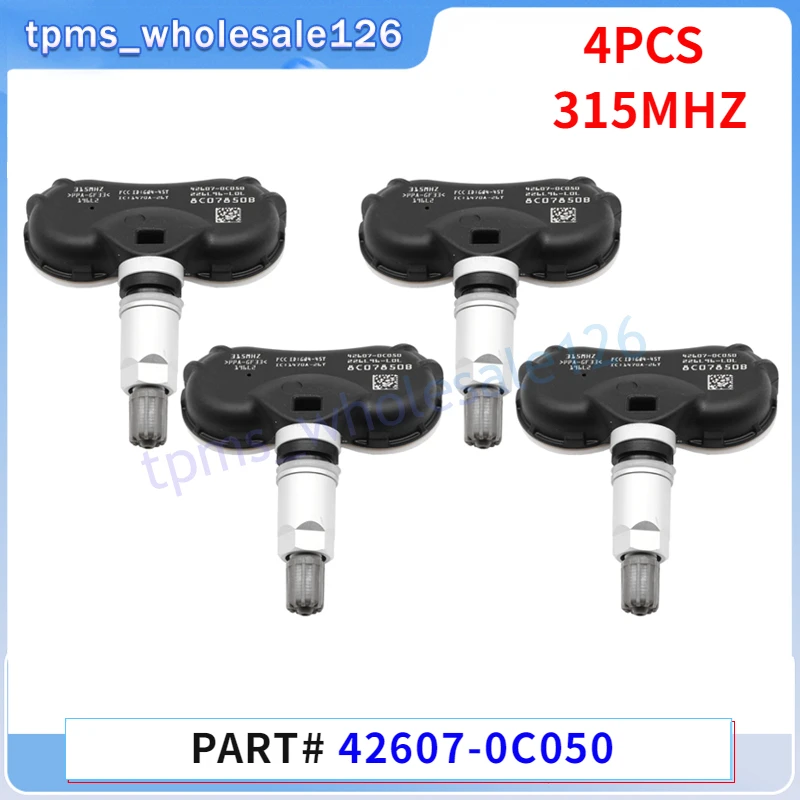Комплект из 4 датчиков давления в шинах 42607-0C050 для Toyota Sequoia Tundra Sienna система контроля давления в шинах TPMS 315 МГц 426070C070 4260708010