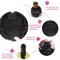 Extensions de cheveux humains à ondulations naturelles, 100% vrais cheveux humains brésiliens Remy, à clipser, pour femmes, couleur naturelle 2