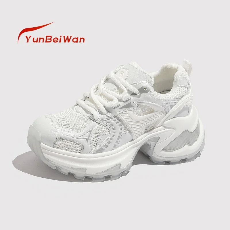 

Vulcanised Casual Shoes Women's Shoes Heightening Trend Breathable Pops Shoes Women 2024 Spring New Running Shoes Leather Traine