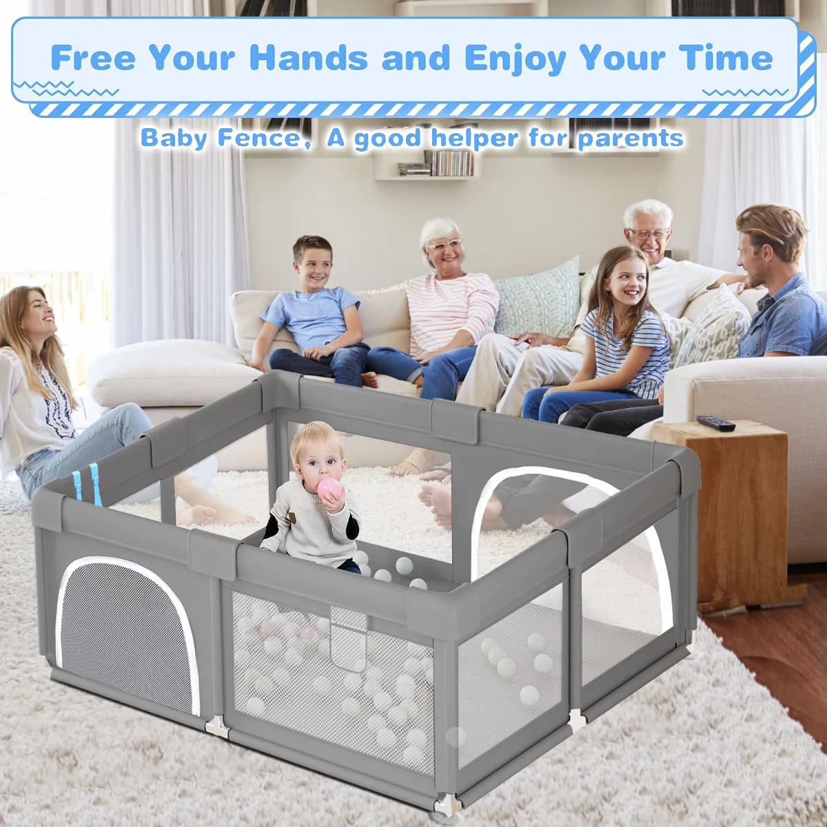 Indoor Baby Safety Playpen 2