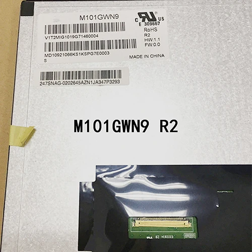 하이 퀄리티 LCD 디스플레이 스크린 패널, 완전 테스트, M101GWN9 R2, 10.1 인치, 1024x600