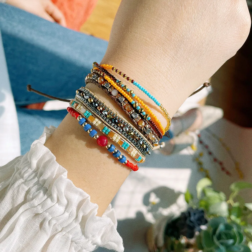 Charm Bracelets String Braided Bracelets Friendship Wrist Wrap Jewelry  Accessory