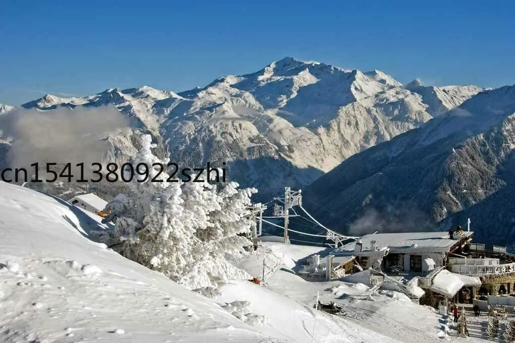 Courchevel 1850 год постер на горные лыжи французские Альпы горы бар паб гараж кафе