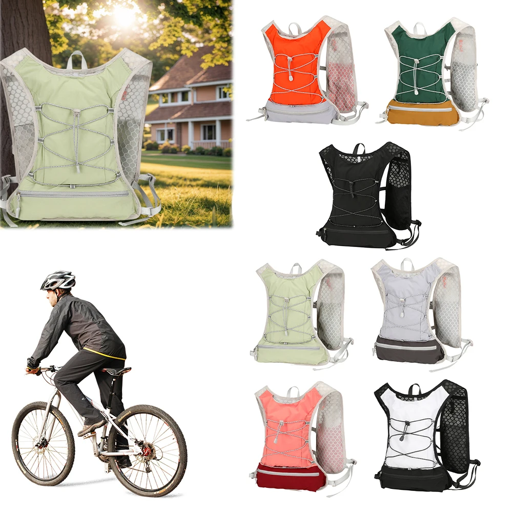 Cycling Backpack Wear Resist Ultralight Storage Knapsack Breathable Hiking Nylon Pouch Marathon Cross-Country Running Backpack