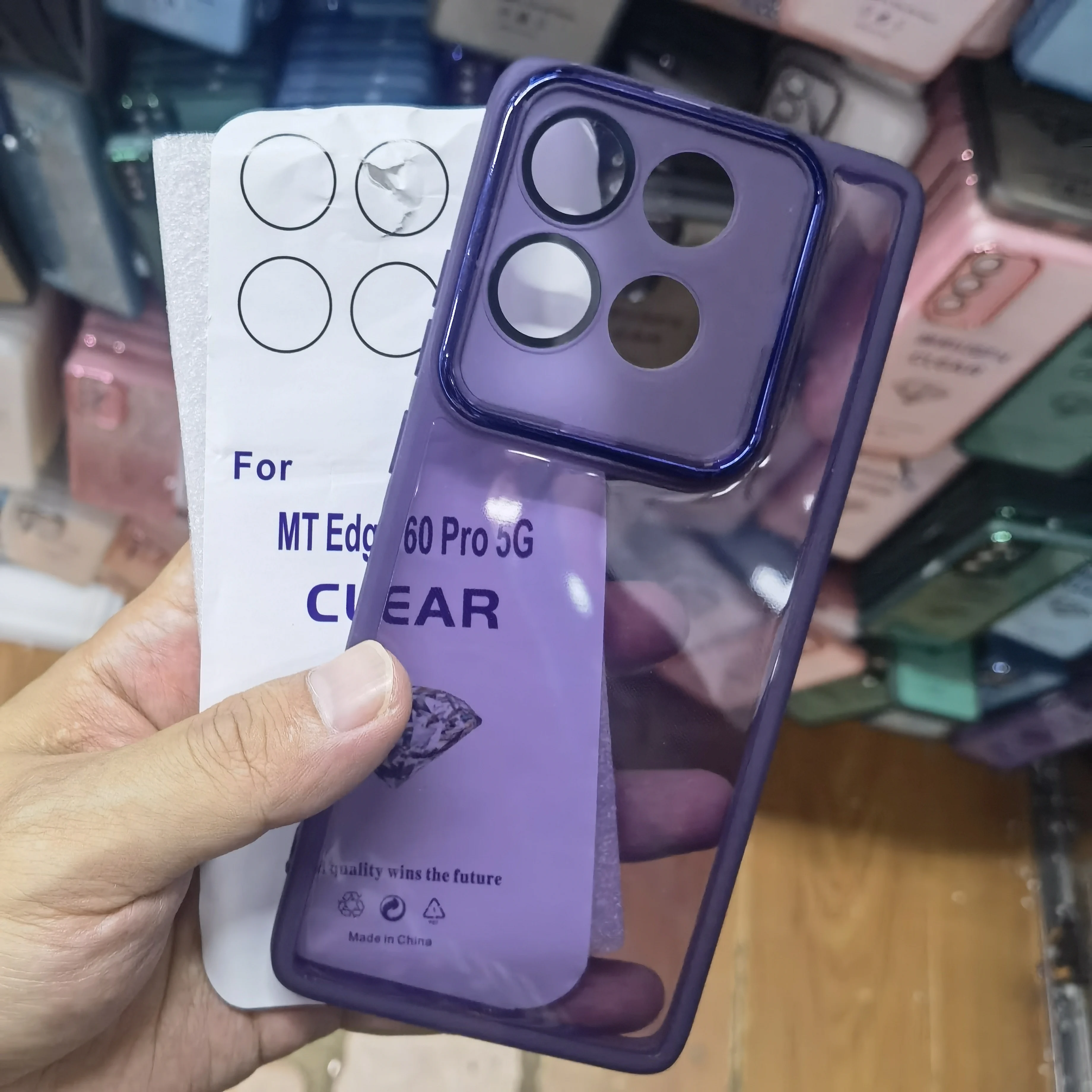Transparent TPU Soft Case with Camera Lens Protector