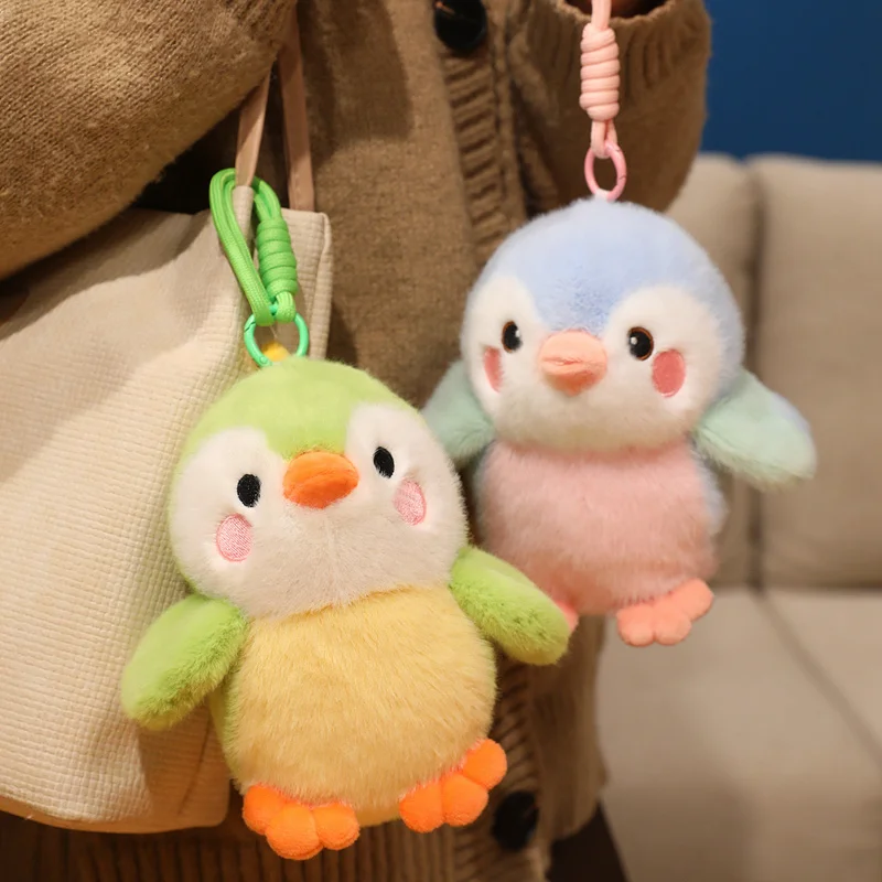 Lifelike Little Bird Pendants 16cm Cartoon Kawaii Pet Bird Plush Toy Fluffy Pretty Bird Doll Car Bags Decor Keychain Kid Gift