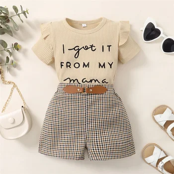 Toddler Girls Letter Top & Shorts 1