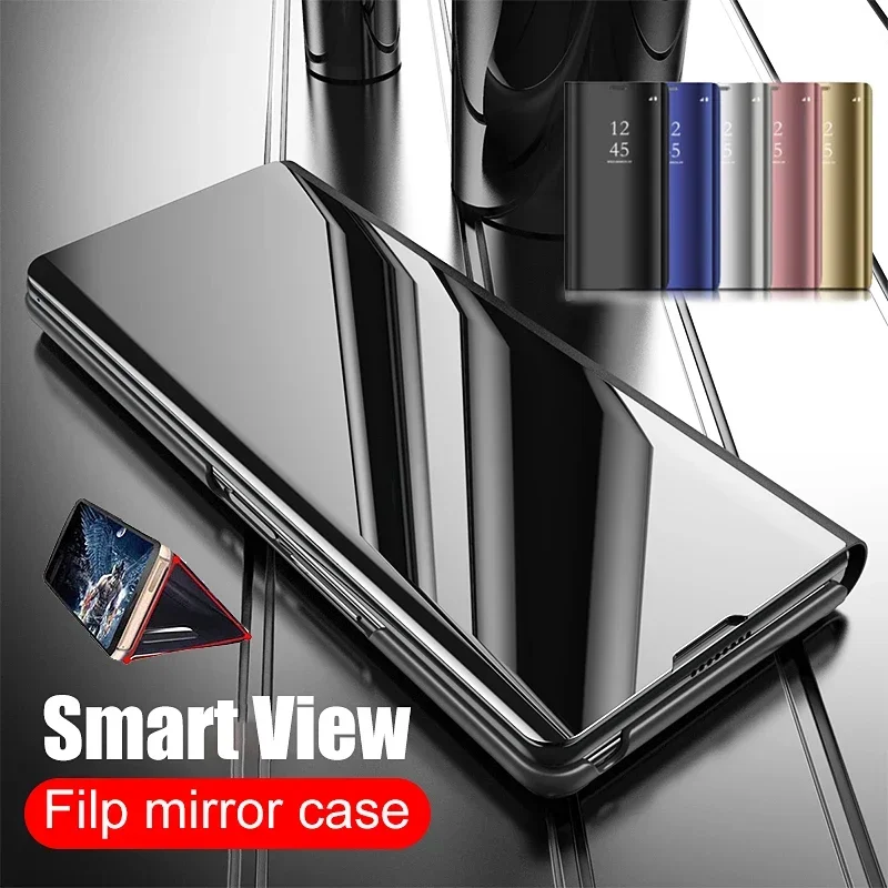 Smart View Mirror Flip Case - Shockproof Stand Cover