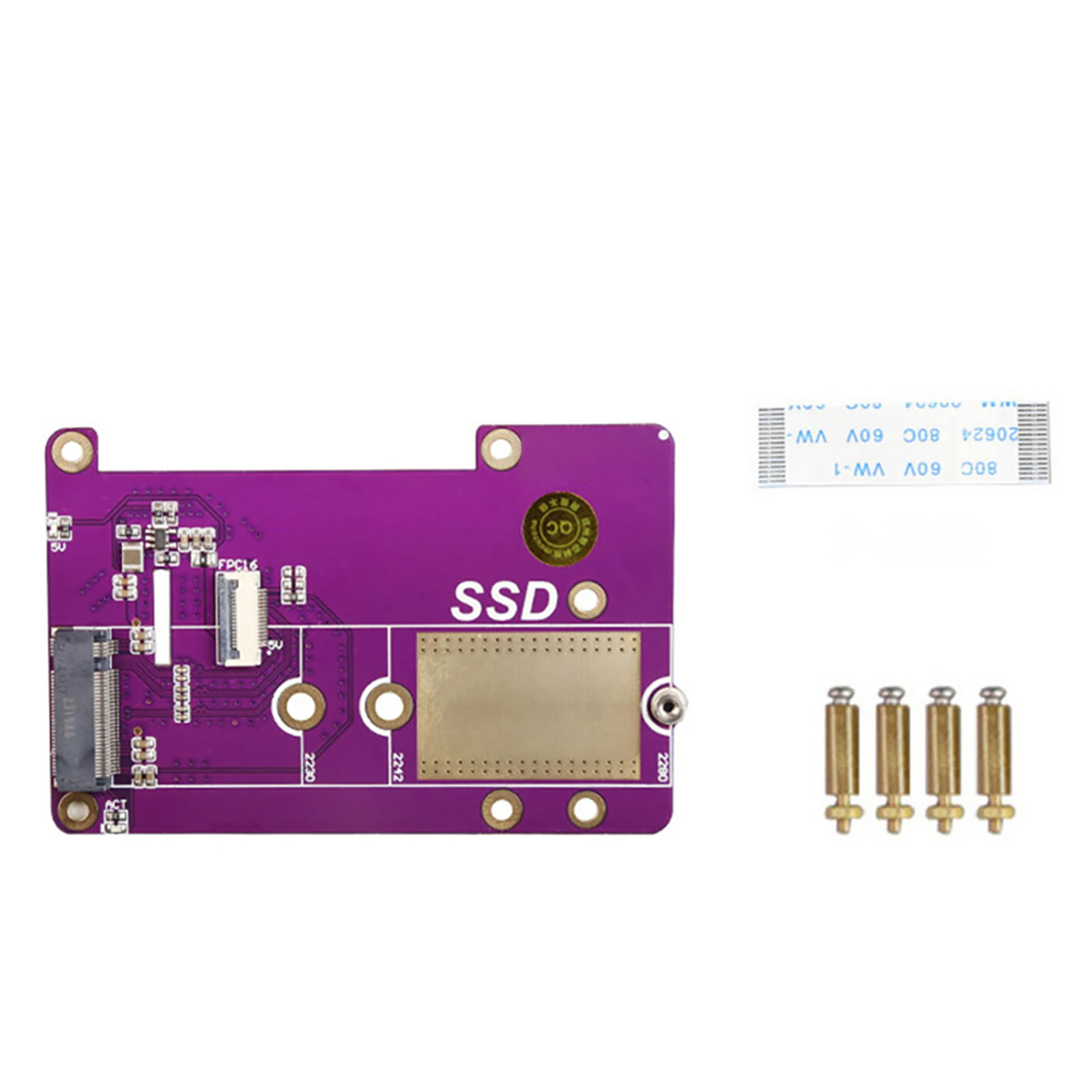 

Плата расширения для Raspberry Pi 5 PCIE Pcie X1 Gen2 Gen3 на M.2 SSD NVMe SSD HAT адаптер поддерживает SSD размера 2280/2242/2230