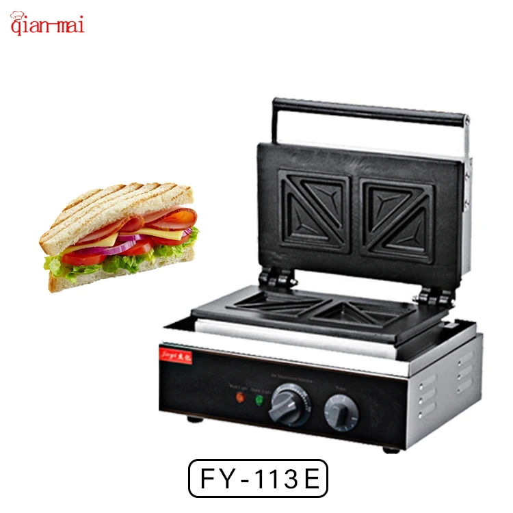 None-stick Commercial Electric Snack Bubble Delish by Waffle Cast Aluminium Double-sided Belgium Sandwich Waffle Maker