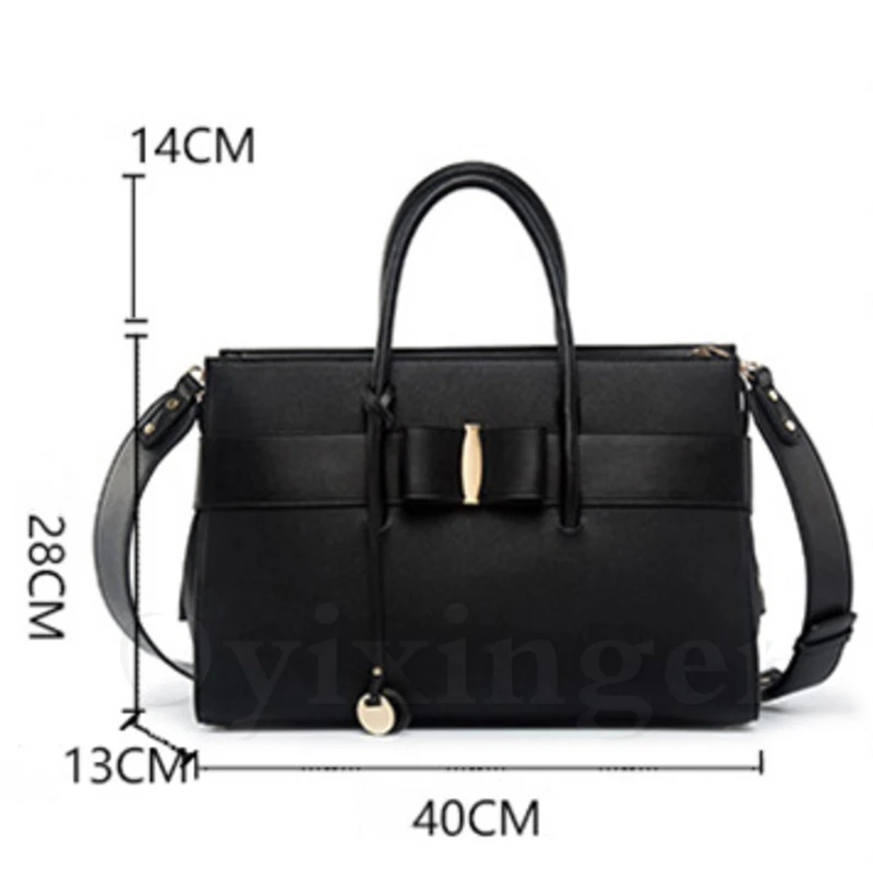 OYIXINGER Fashion Official Document Tote Bag 13' Laptop Shoulder Messenger Bag Women's 2024 New Leather Business Crossbody Bag