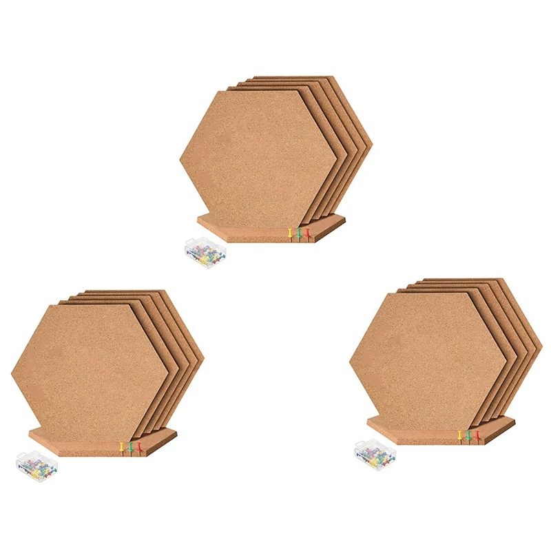 18pcs-hexagon-cork-board-tiles-self-adhesive-thick-corkboards-for-wall-memo-boards-pin-board-decorative-bulletin-board