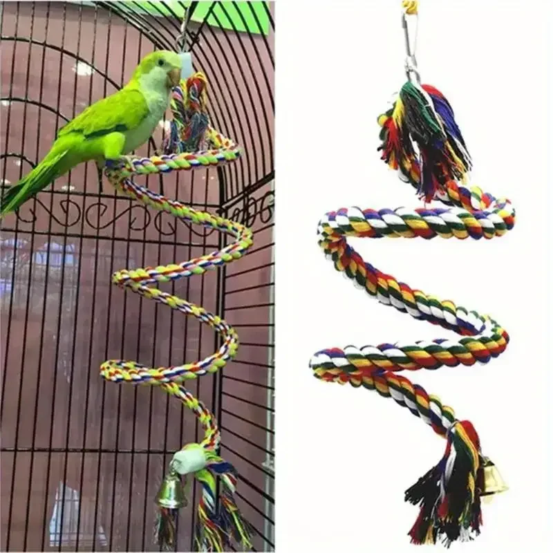 Braided Rope Hanging Bird Toy 1
