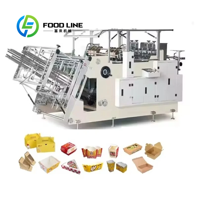 Take Away Food Box Making Machine Disposable Take Away Food Containers Paper Box Bento Forming Machine