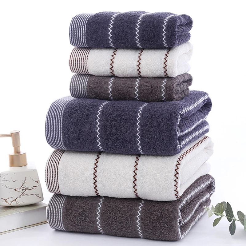 New soft high Absorbent Bath Towel Adult Bath Solid Color Soft Affinity Face Thickened Cotton Towel Travel Sports Towel 3