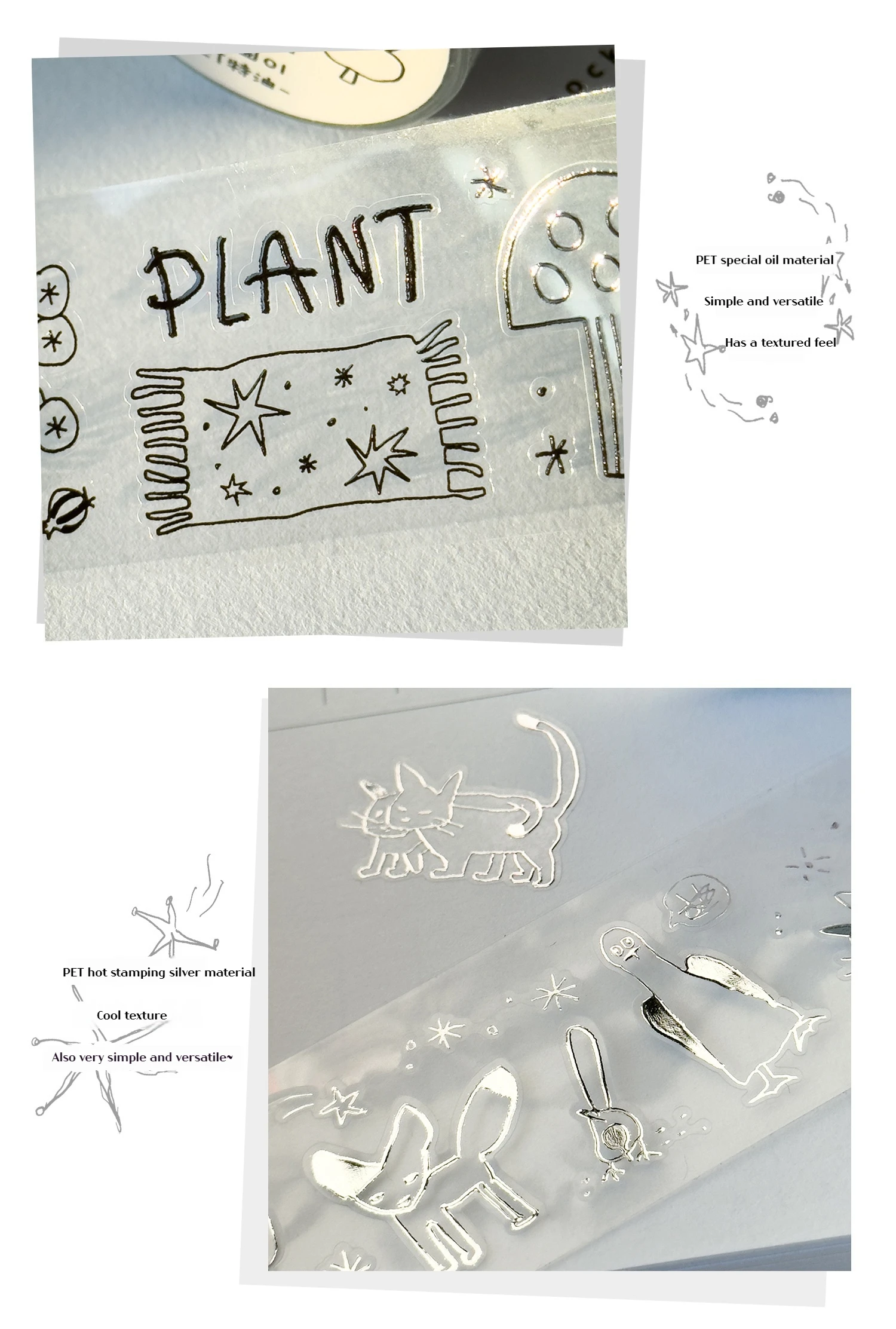 Agugu abstrakte Zeichnung, gestanzte Aufkleber, Bänder, Zahlen, Buchstaben, Haustier-Aufkleber, Rolle, niedlicher Buchstabe, Graffiti, Basic Salt Star Tape – Detail 8
