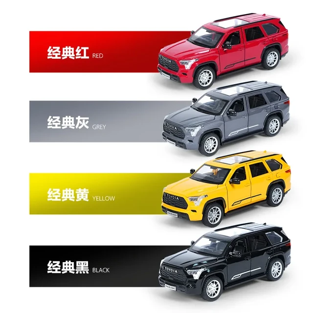 1:24 Toyota Toyota SUV sprey fonksiyonu alaşım araba dietoy & oyuncak  araçlar araba modeli ses