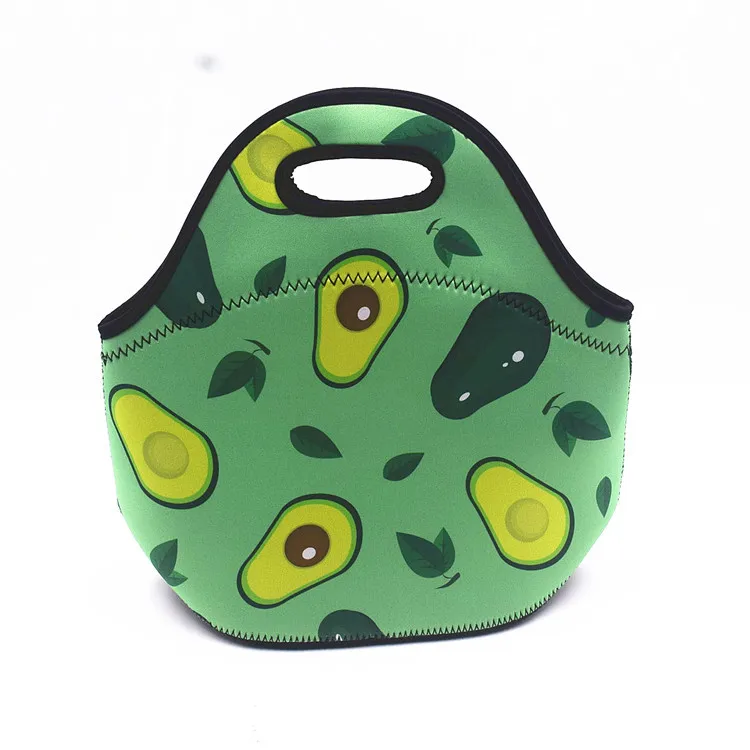 Thermal Insulated Print Neoprene Lunch Bag for Women Kids Lunch Bags Cooler Insulation Box Food Bag