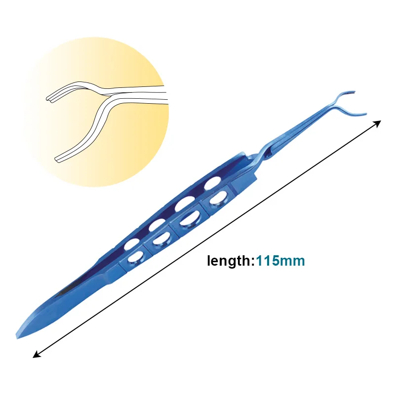 

Titanium Alloy Landers Vitrectomy Lens Forceps Tweezers Eye Clamp Eyelid Tools Ophthalmic Instrument