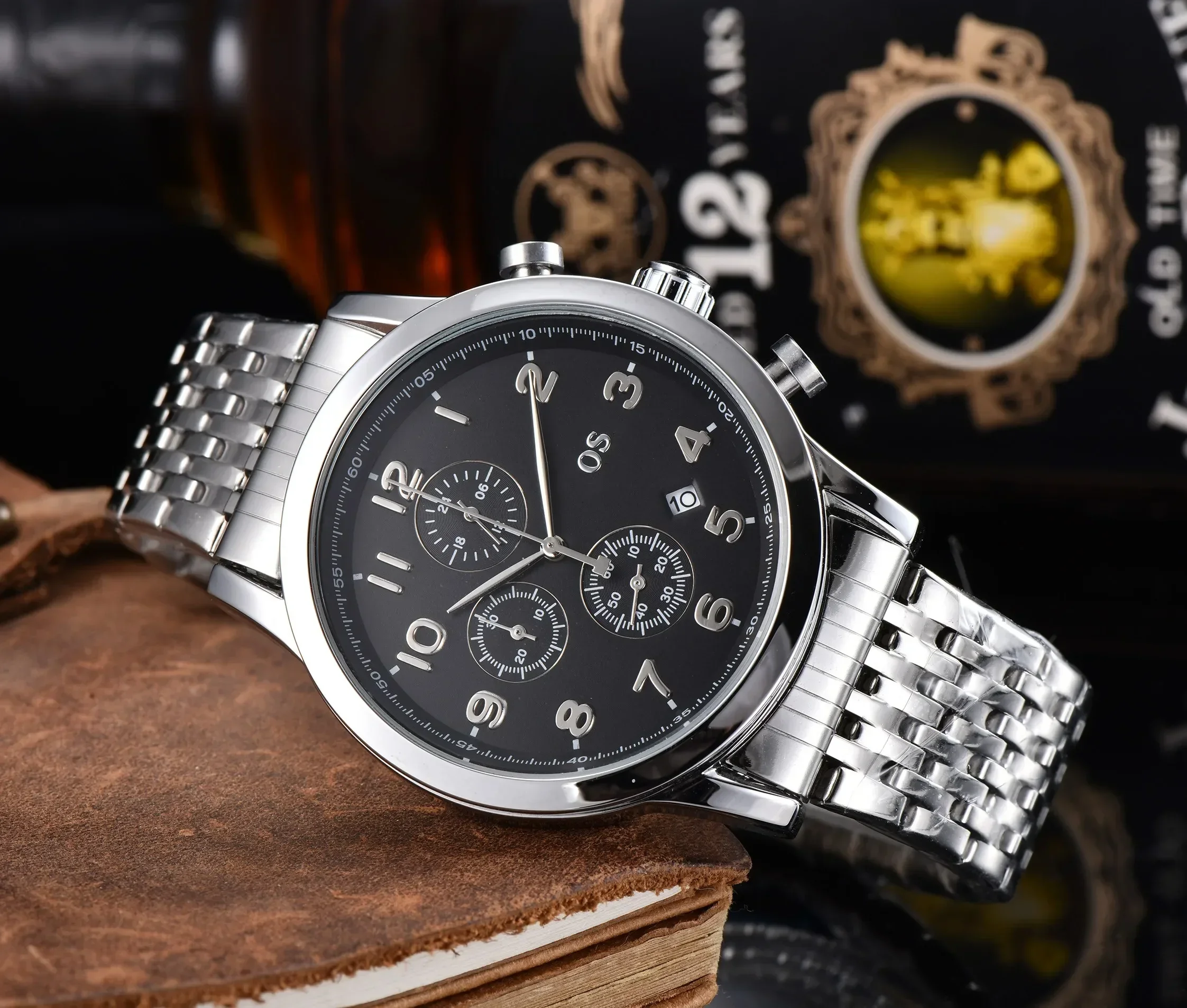 

All Dial Work Men Boss Business Watches Quartz Movement Stainless Steel Mesh Strap Designer Watches Waterproof Montre De Luxe