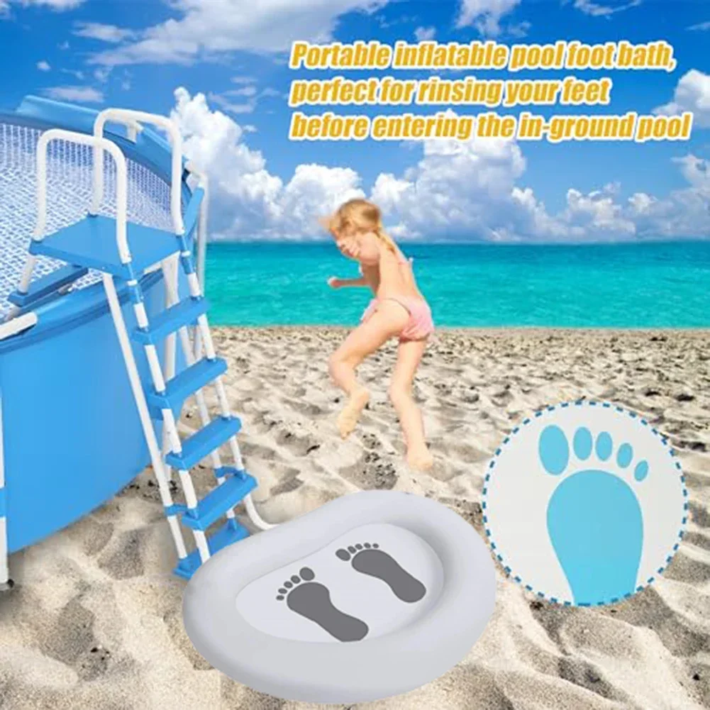 Inflatable Pool Foot Bath Basin PVC Portable Pool Foot Wash Basin Soaking Bath For Spas Above Ground Swimming Pools