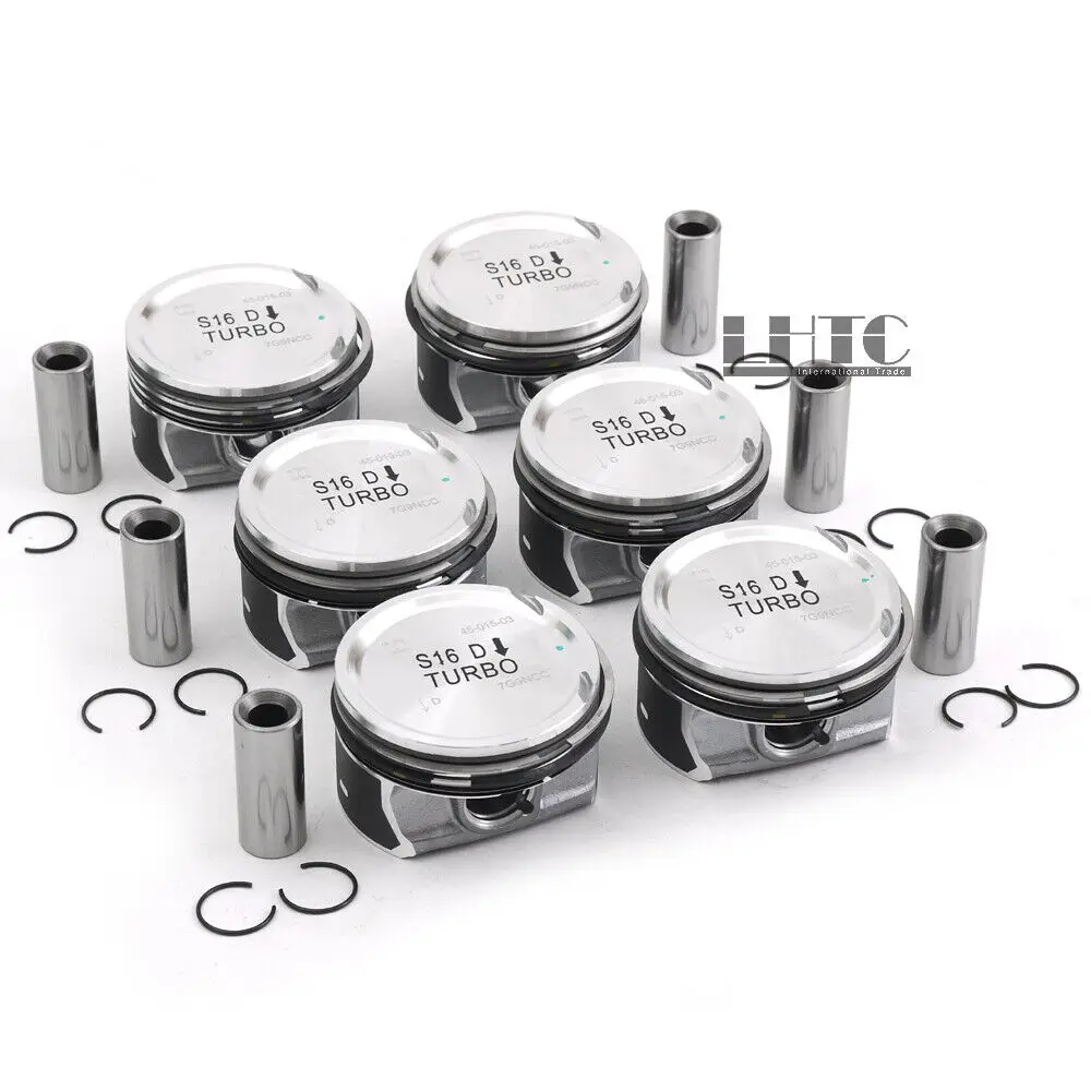 

6pcs Pistons & Rings Set STD For Volvo S60 S80 V60 V70 XC60 XC70 3.0 T6 B6304T
