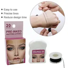 

20m Microblading Mapping String Pre-inked Eyebrow Marker String Semi Permanen Brows White Mapping Beauty Point Tattoo Threa E5q1