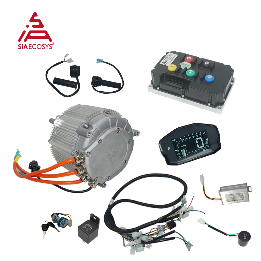 SiAECOSYS Powerful Motor Kit SIA155-64 29kW Peak PMSM Hairpin Motor with ND96850B Encoder Controller for High Power E-Motorcycle