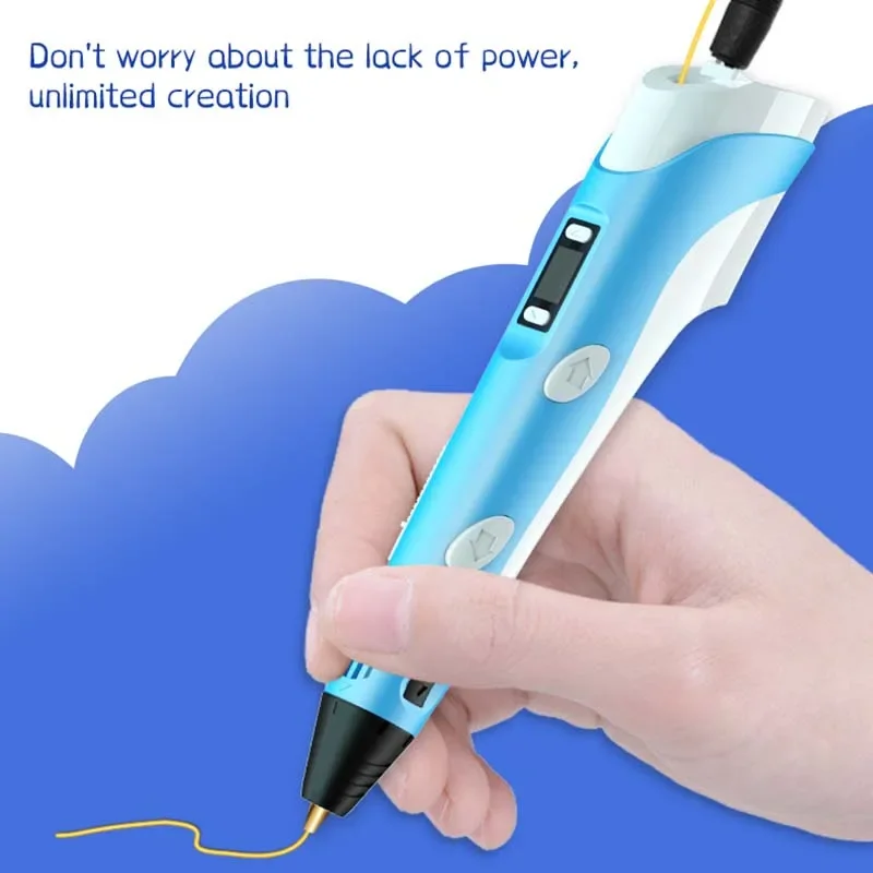 Art Tools For Kids Birthday Christmas Day Gift USB 3D Printing Pen DIY Drawing 10M PLA Filament Three-dimensional Graffiti Toys 3d Printing Pen