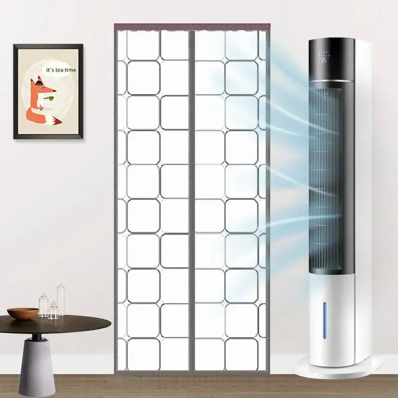 Air conditioning door curtain magnetic mosquito net kitchen anti oil fume partition Anti -cold insulating thermal door curtain