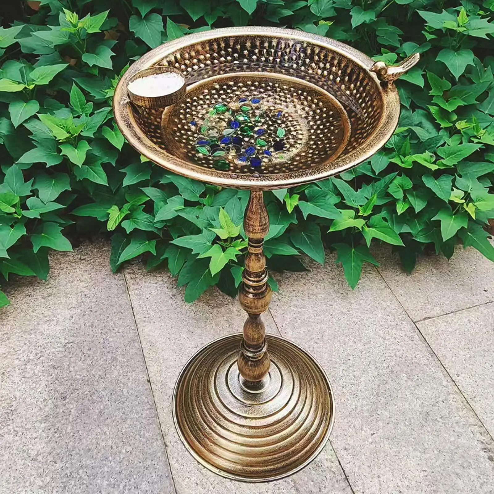 Garden Bird Bath Yard Decor Round Base Design Birdfeeder for Lawn Yards Outdoors Garden Bird Bath Yard Decor Round Base Design Birdfeeder for Lawn Yards Outdoors