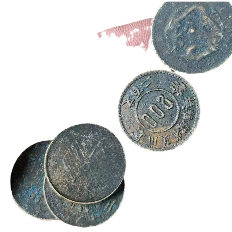 Antique Coin Green Rust Copper Board 1Copper Coins Copper Board Yuan Big Head Coin Antique Copper Coins Longyang Ancient Coin 5