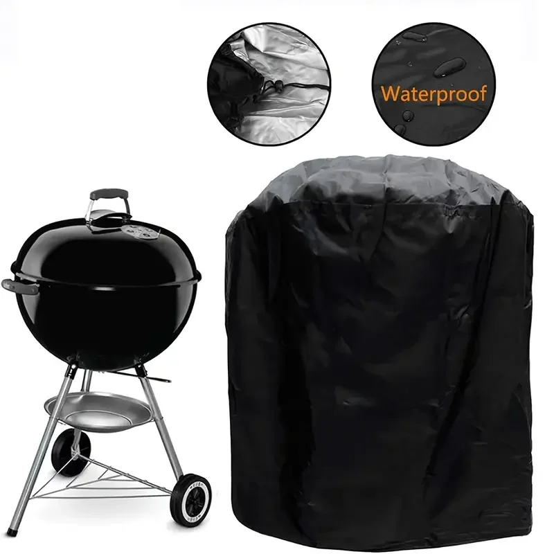 BBQ Grill Cover 23" Waterproof Charcoal Grill Cover Durable Polyester with Drawstring Closure for Outdoor Cooking