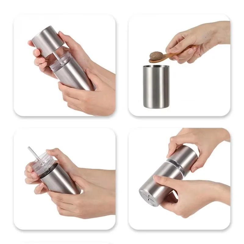 Metal Nutmeg Mill Grater Grinding Nut And Hard Spice Hand Operated Manual Grinding Machine Crushers Kitchen Tool Accessories