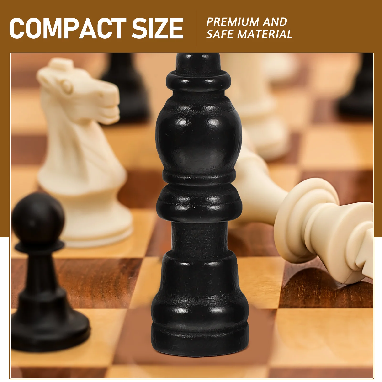 Mini Chess Set International Chess Pieces Wooden Chessboard Accessories Replacement Game Pieces Only Games