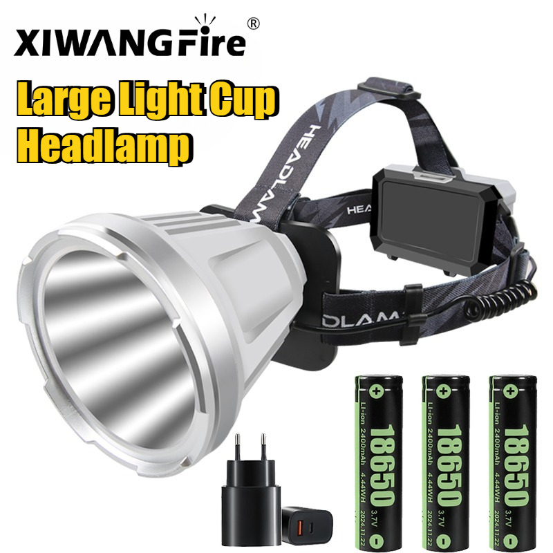 Super Bright LED Rechargeable High-power Headlights High Brightness Emergency Charging Outdoor Head Flashlight Fishing Lamp
