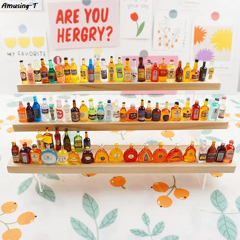 10 Bottiglie Di Vino In Miniatura In Acrilico Per La Casa Delle - Foto 8