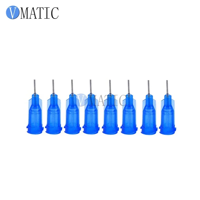 100Pcs/Lot 22G 0.25" Stainless Steel Tip Dispensing Screw Needles Blue Color Syringe Needle Tips 1/4 Inch