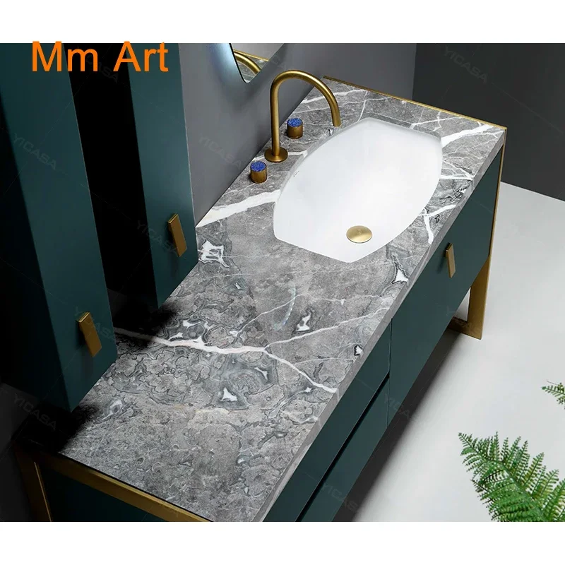 wood painted hotel bathroom vanity luxurious
