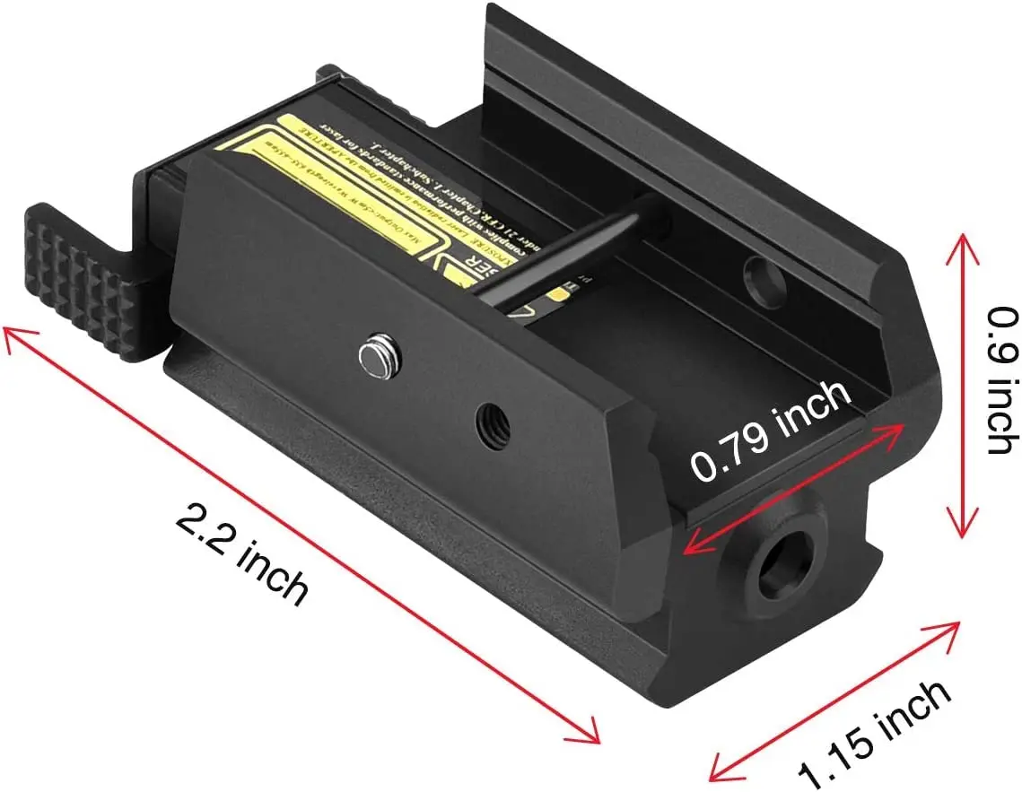 20mm Red Dot Laser Sight Fit Handgun Gun Rifle Tactical Standard Picatinny Rail for Pistol