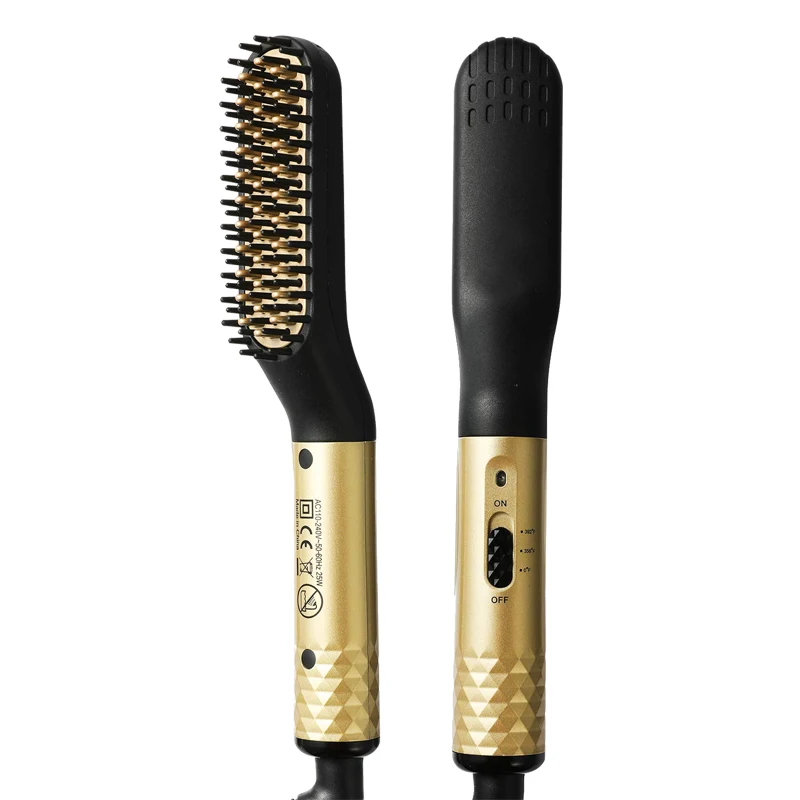 Mini Universal Voltage Portable Travel Hair straightener Styling Electric Faster Heated Beard Straightening Comb 6