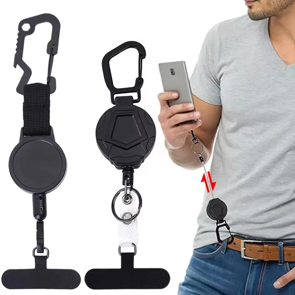 Retractable Anti-Theft Phone Holder Lanyard with Belt Clip
