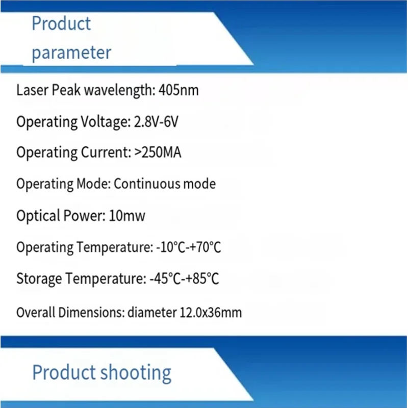 405nm blue violet laser module Dot cross laser head laser laser laser 10mW adjustable focus12MM3V-5V