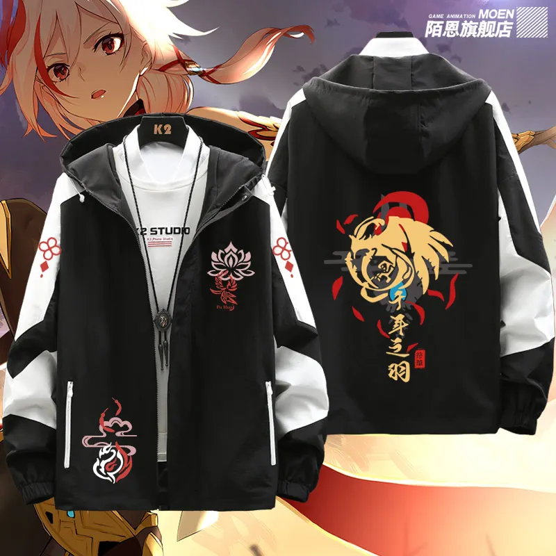 

Anime Game Honkai Impact 3 Fu Hua Yae Sakura Spring Autumn Unisex Couple Long Sleeve Hooded Outwear Zip Casual Sweatshirt Coat