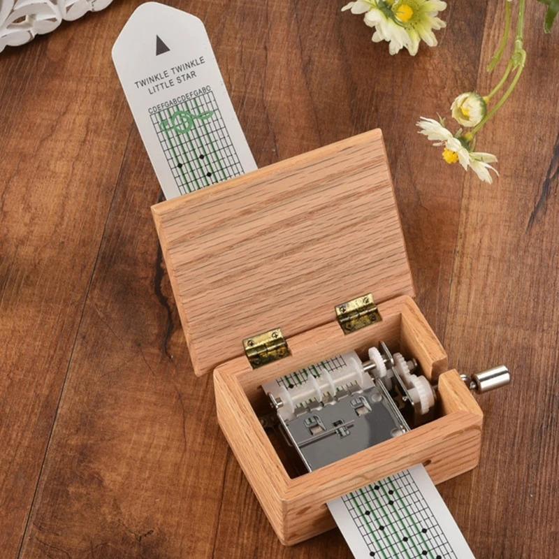 DIY 15 Note Music Box Hand Crank Designs Blank Paper Tape Strips Personalizing Tune Creative Gift