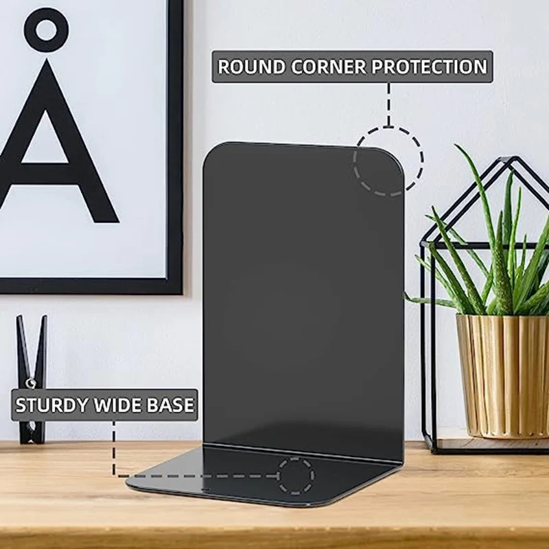 Simple Ins Wind Metal Desktop Book Stand 2 pieces Storage Rack Student Block Large Thickened reading stand book holder book stand book organizer