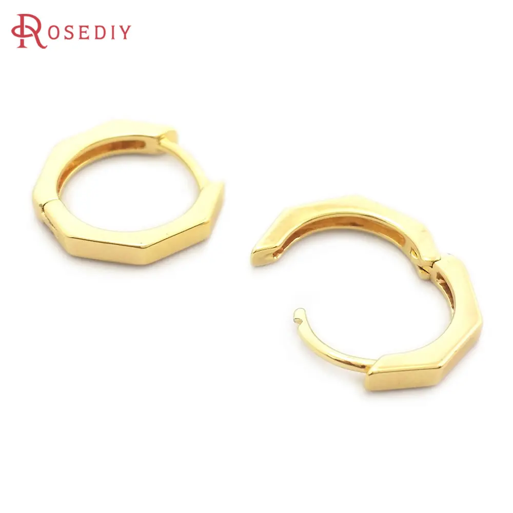 Florentine Finish 18K Rose Gold Round Huggy Hoop Earrings