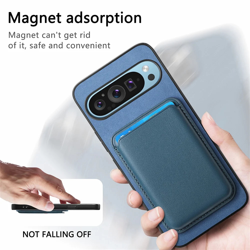Luxury Leather Card Slot Bag Magsafe Case with Magnetic Wallet Cover