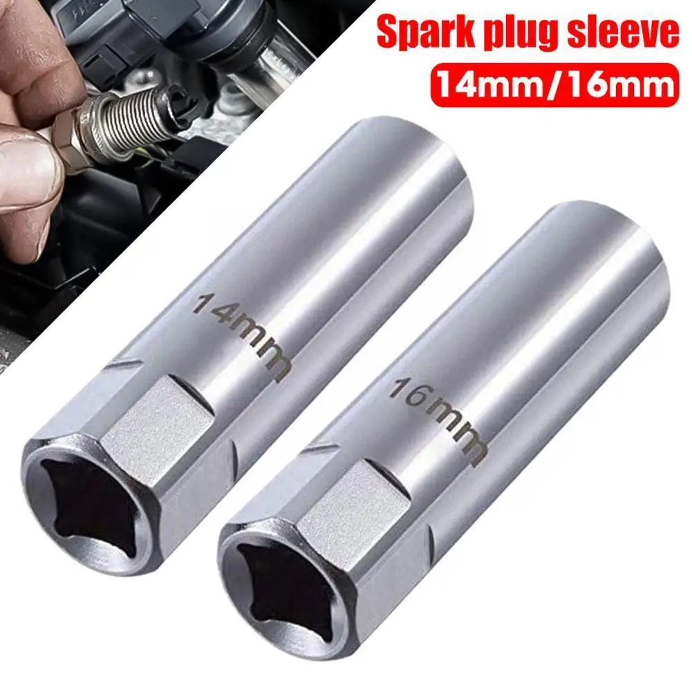 Car Spark Plug Socket Wrench Universal Magnetic Spark Spark Plug Removal Car 14mm Plug Tool Repair 16mm Accessories C0Z0 vt01926 14mm magnetic spark plug socket thin wall deep 12 point bi hex doublehex