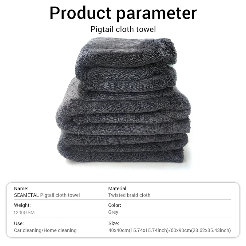 Microfiber Towel Cleaning Cloth Microfiber Cleaning Cloths Microfiber Car Towel Microfiber Towels Fiber Towel Microfiber Washing Towel Car Washing Towel Car Drying Towel Fiber Car Wipes 1200GSM/600GSM Microfiber Car Cleaning Towel Double-Sided Super Absorbent Car Wash Cleaning Cloth Scratch Proof Soft Lint Towels